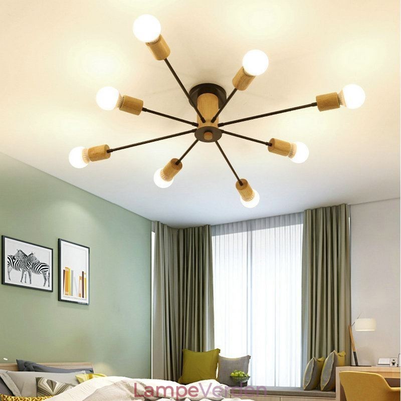 Moderne Magic Beans Flush Mount Wood Branch lysekrone