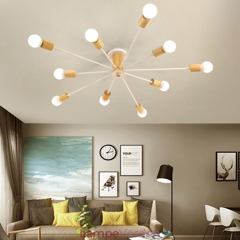 Moderne Magic Beans Flush Mount Wood Branch lysekrone