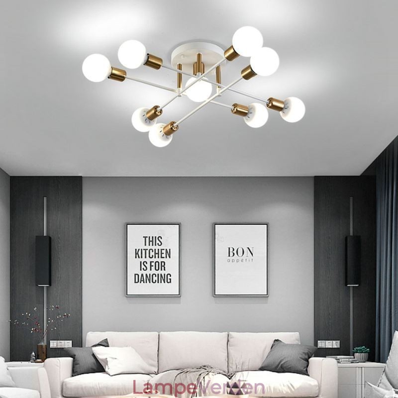 Simple Magic Beans Flush Mount Crossed Ceiling Light