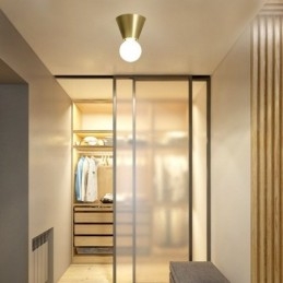 Nordic Brass Mini Flush Mount Loftslampe