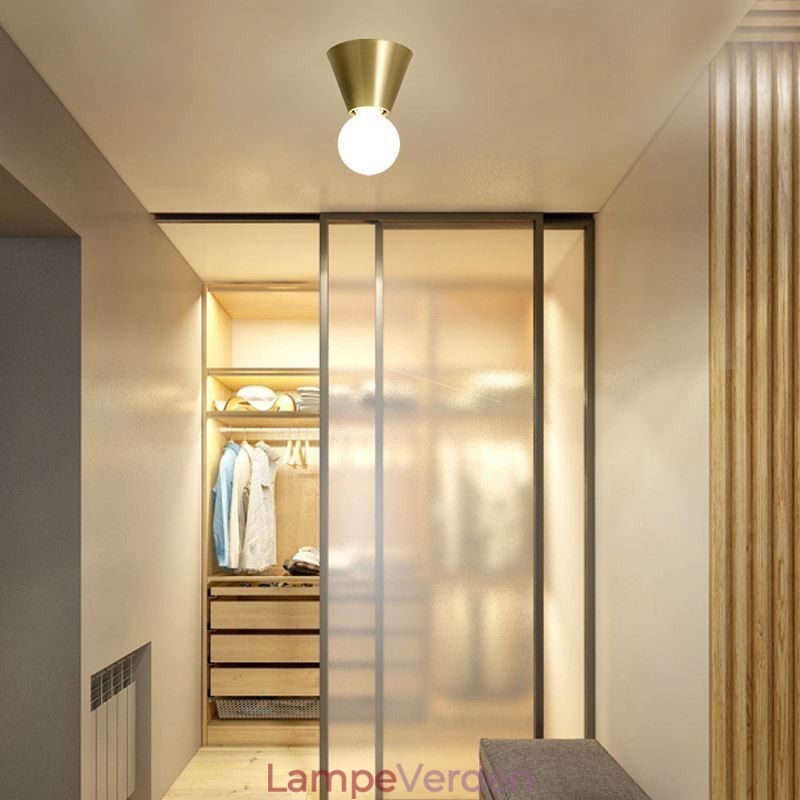 Nordic Brass Mini Flush Mount Loftslampe