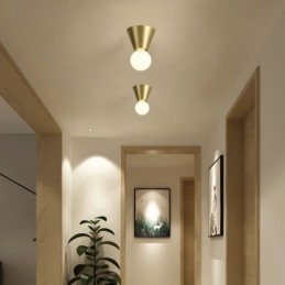 Nordic Brass Mini Flush Mount Loftslampe