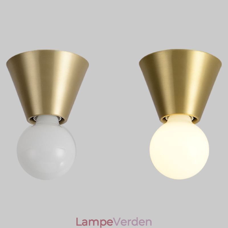 Nordic Brass Mini Flush Mount Loftslampe
