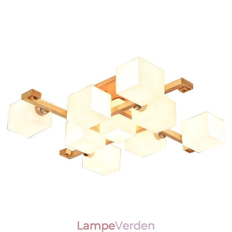 Nordic Flush Mount Loftslampe Creative Warm Solid Wood Light