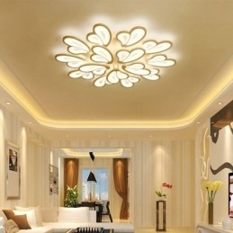 Moderne, simpelt, flush-mount akryl kronbladsformet loftslampe