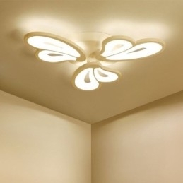 Moderne, simpelt, flush-mount akryl kronbladsformet loftslampe