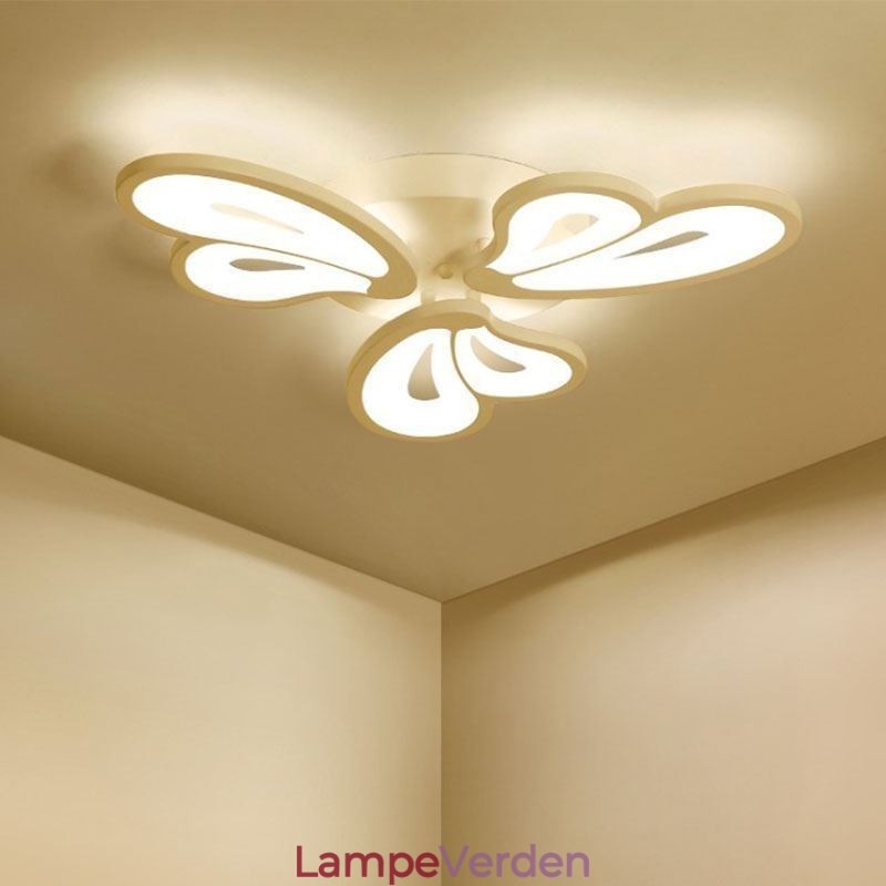Moderne, simpelt, flush-mount akryl kronbladsformet loftslampe