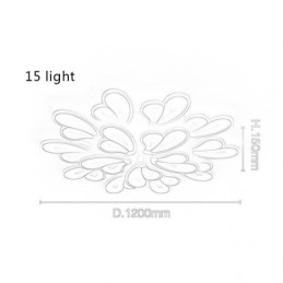 Moderne, simpelt, flush-mount akryl kronbladsformet loftslampe