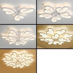 Moderne, simpelt, flush-mount akryl kronbladsformet loftslampe