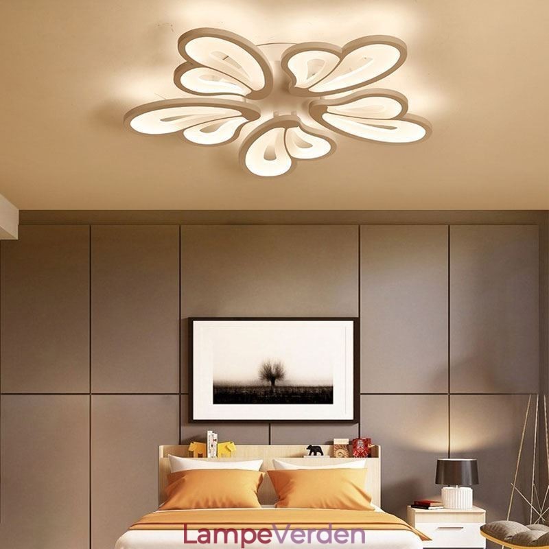 Moderne, simpelt, flush-mount akryl kronbladsformet loftslampe