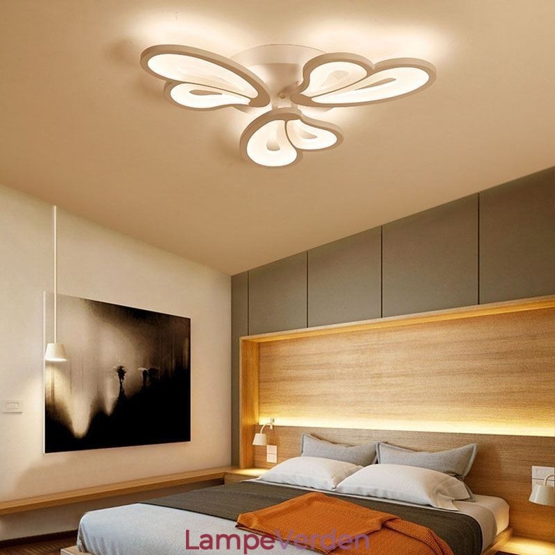 Moderne, simpelt, flush-mount akryl kronbladsformet loftslampe
