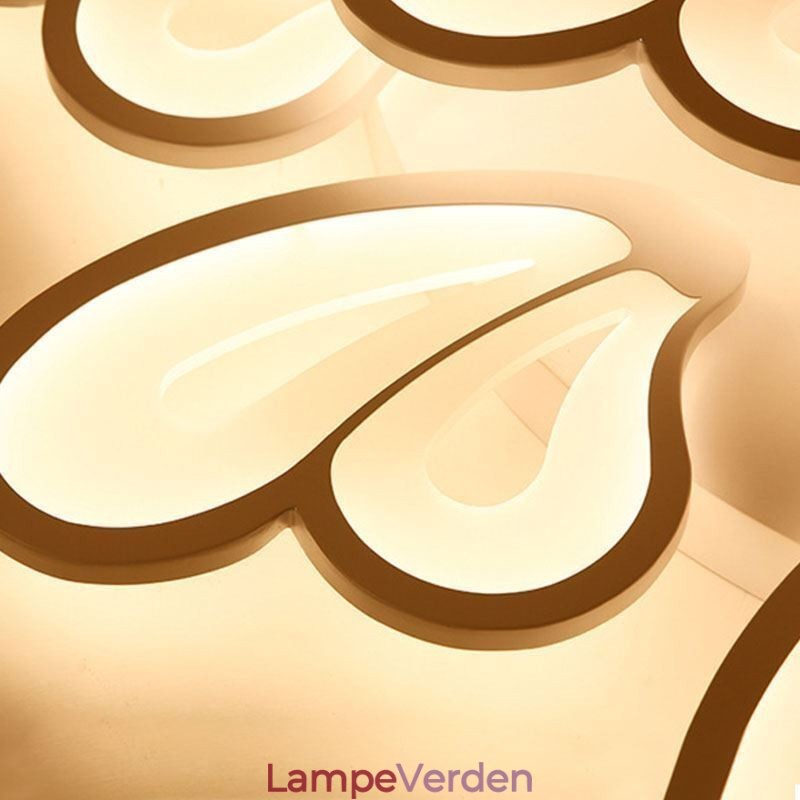 Moderne, simpelt, flush-mount akryl kronbladsformet loftslampe