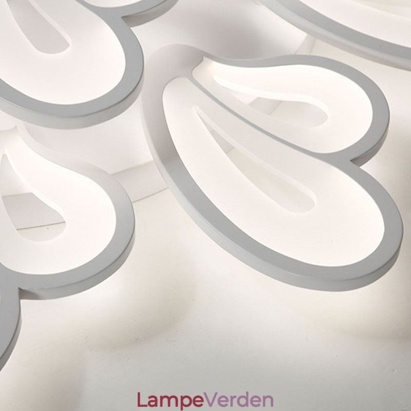 Moderne, simpelt, flush-mount akryl kronbladsformet loftslampe