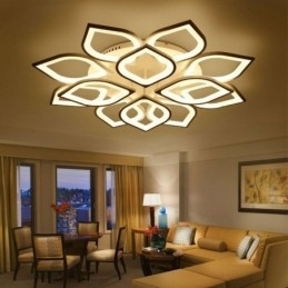 Moderne enkel flush Mount akryl kronblad loftslampe