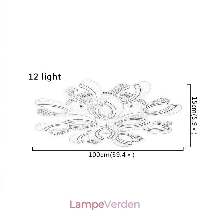 Moderne simpelt, indbygget akrylhjerteformet loftslampe