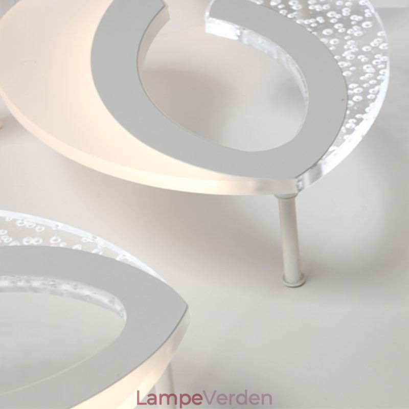 Moderne simpelt, indbygget akrylhjerteformet loftslampe