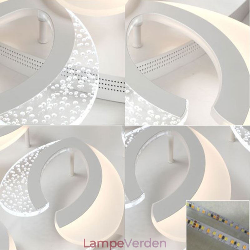 Moderne simpelt, indbygget akrylhjerteformet loftslampe
