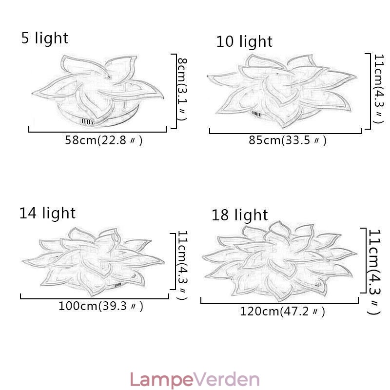 Moderne simpelt monteret akrylsolsikkeformet loftslys