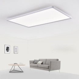 Nordic Panel Light Flush Mount Super Tynd Lampe Hvid Loftslys