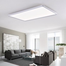 Nordic Panel Light Flush Mount Super Tynd Lampe Hvid Loftslys