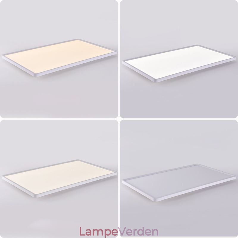 Nordic Panel Light Flush Mount Super Tynd Lampe Hvid Loftslys
