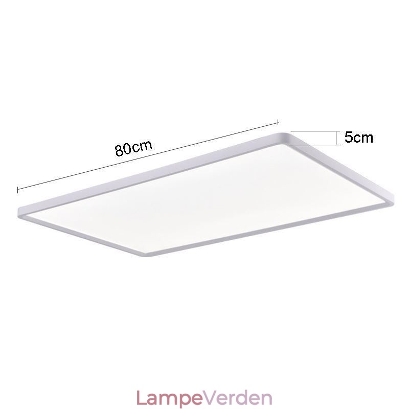Nordic Panel Light Flush Mount Super Tynd Lampe Hvid Loftslys