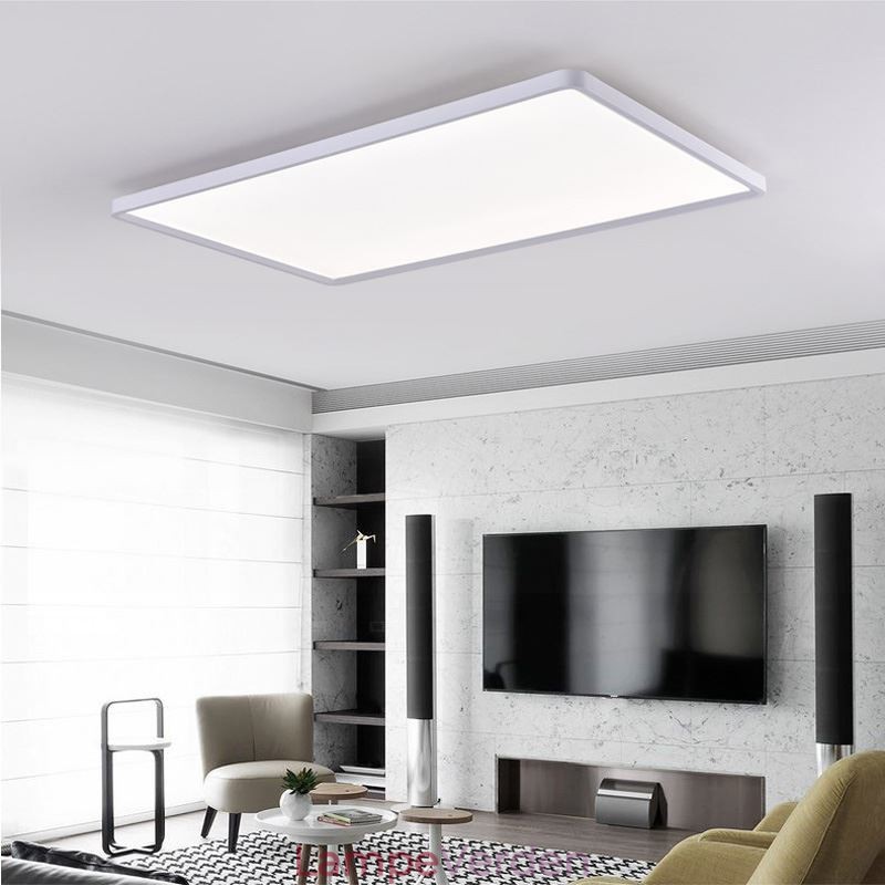 Nordic Panel Light Flush Mount Super Tynd Lampe Hvid Loftslys
