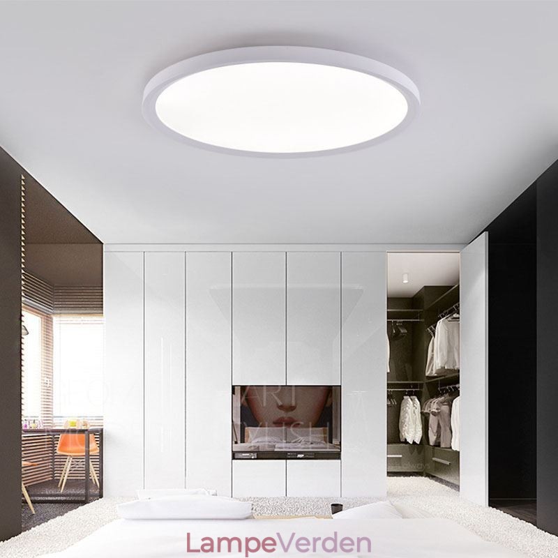 Nordic Round Flush Mount Super Thin Ceiling Light Aluminium Rung Lampebelysning