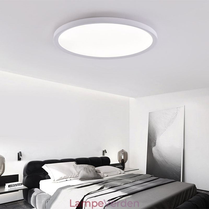 Nordic Round Flush Mount Super Thin Ceiling Light Aluminium Rung Lampebelysning