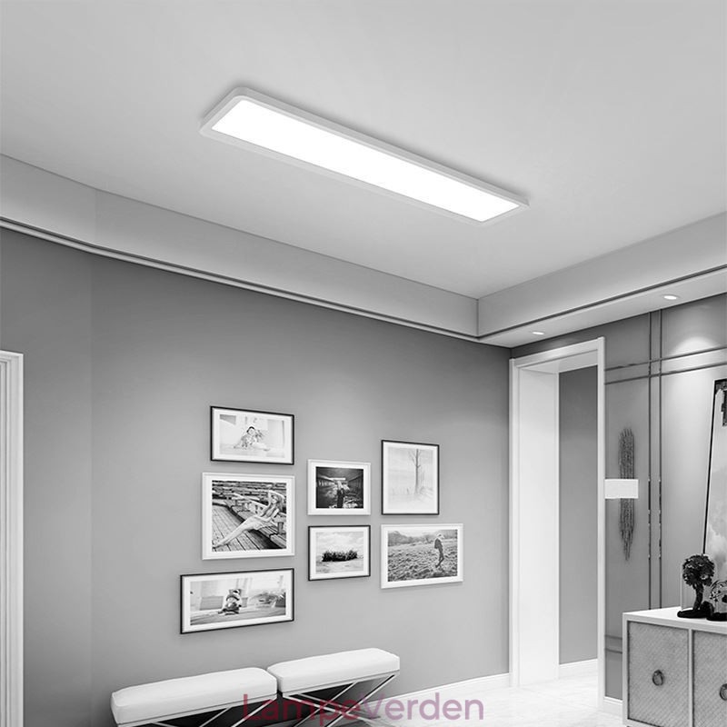 Panel Flush Mount Nordic Super Tynd rektangel Loftslampe Home Lighting Light