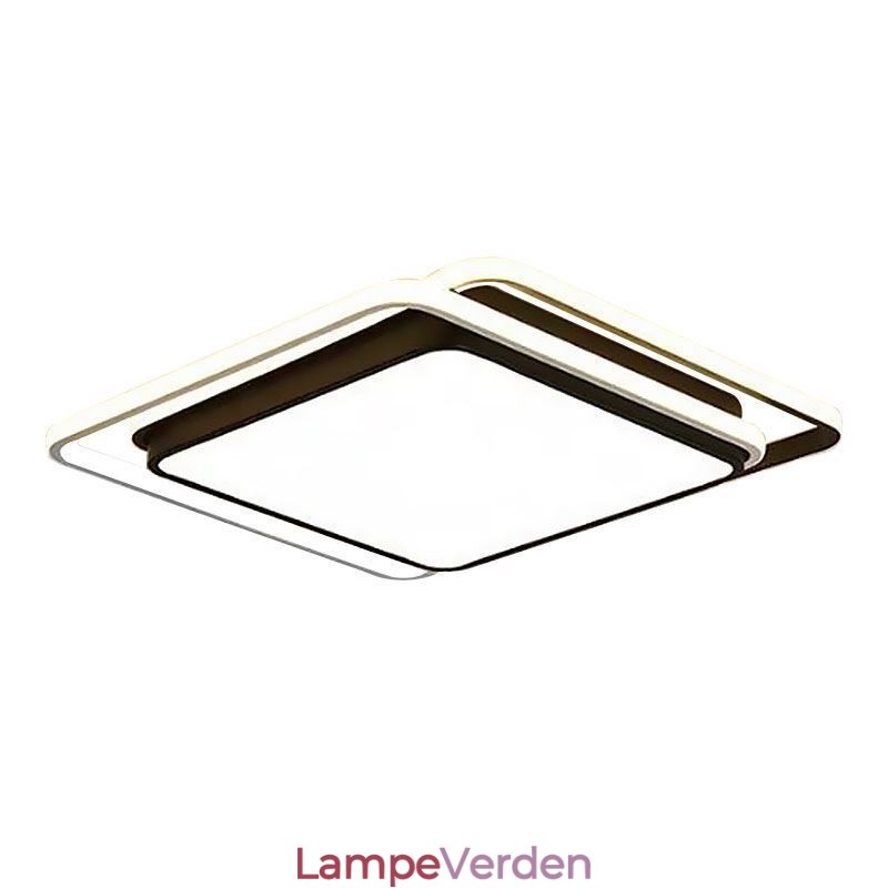 Moderne Simple Flush Mount Geometrisk Loftslampe Firkantet Frame Lamp Light