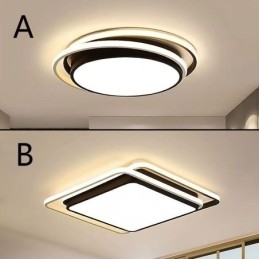 Moderne Simple Flush Mount Geometrisk Loftslampe Firkantet Frame Lamp Light