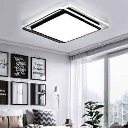 Moderne Simple Flush Mount Geometrisk Loftslampe Firkantet Frame Lamp Light