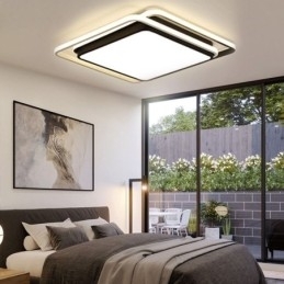 Moderne Simple Flush Mount Geometrisk Loftslampe Firkantet Frame Lamp Light
