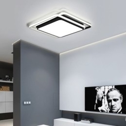 Moderne Simple Flush Mount Geometrisk Loftslampe Firkantet Frame Lamp Light