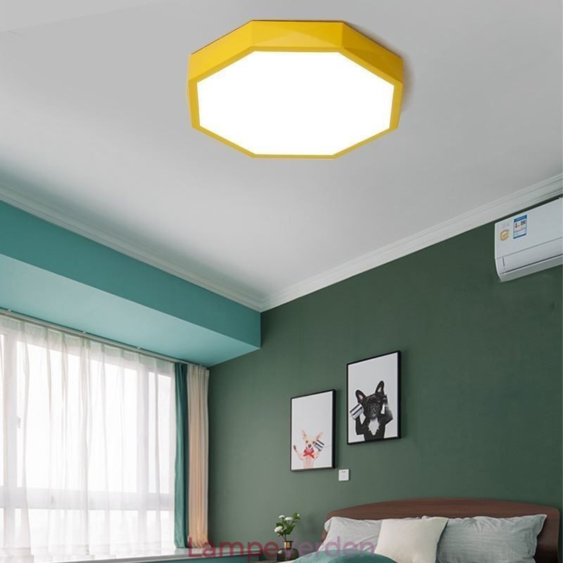 Moderne Flush Mount Special Hexagon Design Loftslampe Ultra tynd lampe Light