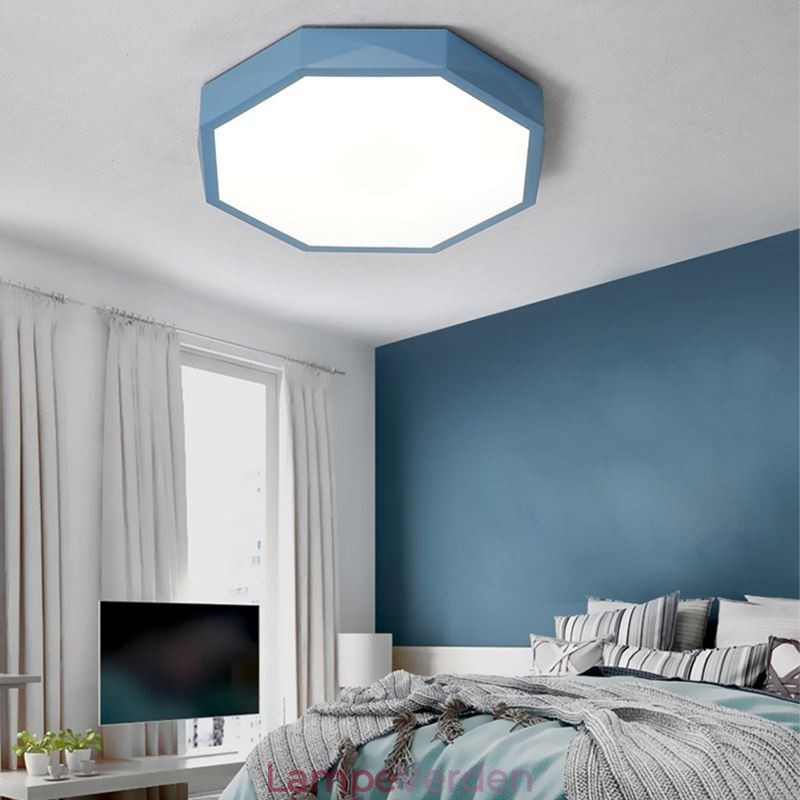 Moderne Flush Mount Special Hexagon Design Loftslampe Ultra tynd lampe Light