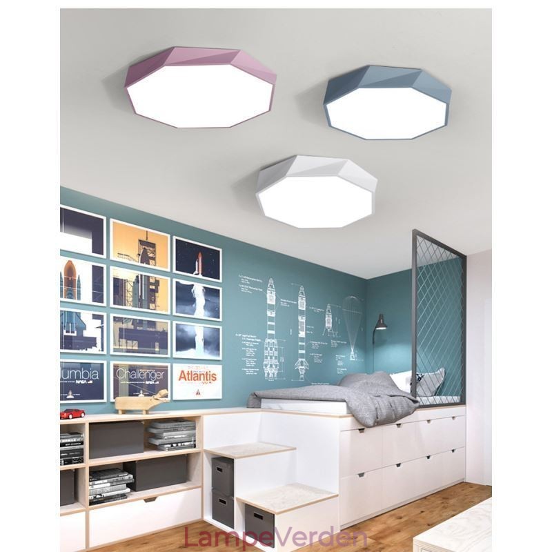 Moderne Flush Mount Special Octagon Design Loftslampe Ultratynd Lampe Light