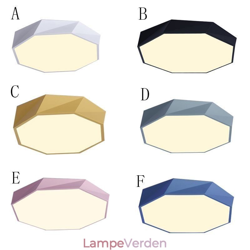 Moderne Flush Mount Special Octagon Design Loftslampe Ultratynd Lampe Light