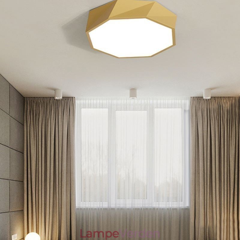 Moderne Flush Mount Special Octagon Design Loftslampe Ultratynd Lampe Light
