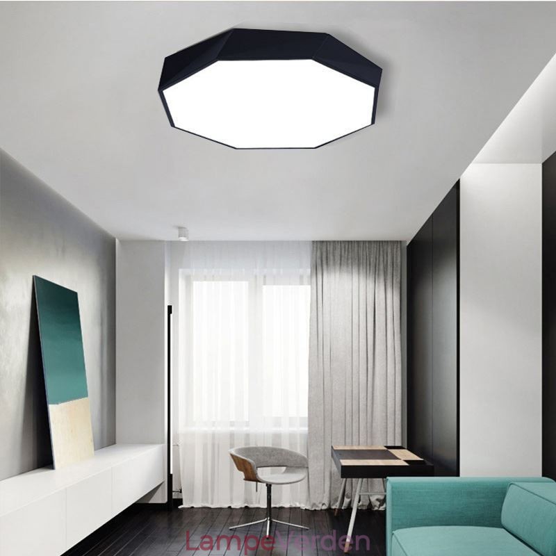 Moderne Flush Mount Special Octagon Design Loftslampe Ultratynd Lampe Light
