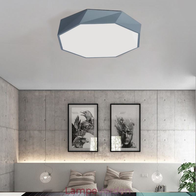 Moderne Flush Mount Special Octagon Design Loftslampe Ultratynd Lampe Light