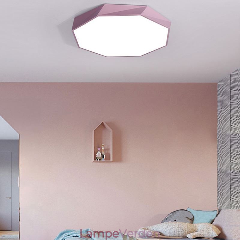 Moderne Flush Mount Special Octagon Design Loftslampe Ultratynd Lampe Light