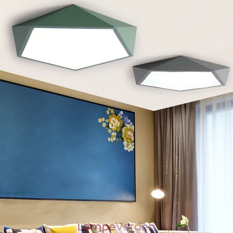 Moderne Flush Mount Diamond Design Loftslampe Ultratynd Home Lighting Light