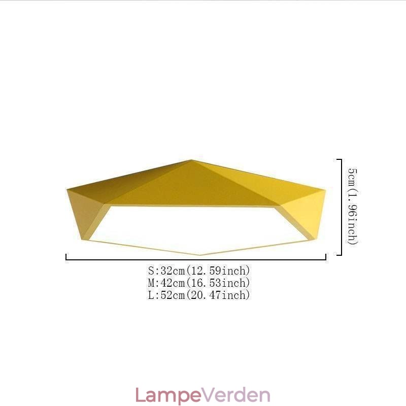 Moderne Flush Mount Diamond Design Loftslampe Ultratynd Home Lighting Light