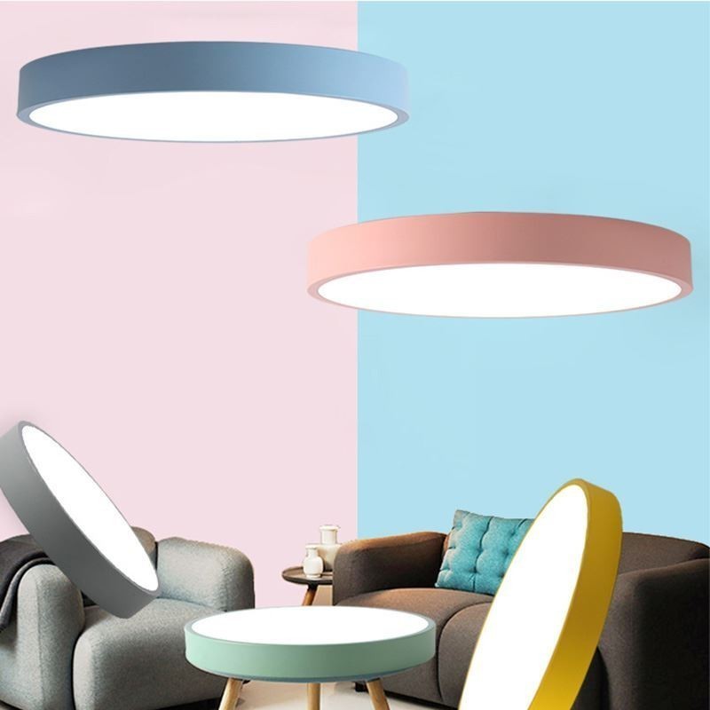 Moderne Flush Mount Rund Loftslampe Ultratynd Home Lighting Light