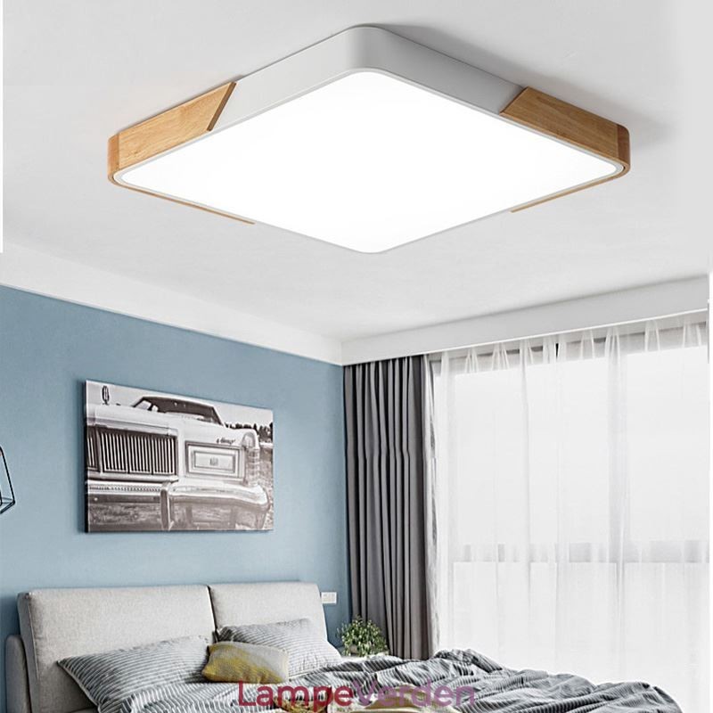 Simpel flush Mount træramme loftslampe Super tynd design lampe Dinging Light
