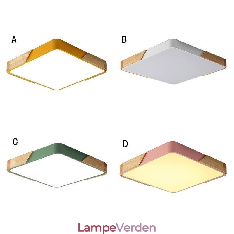 Simpel flush Mount træramme loftslampe Super tynd design lampe Dinging Light