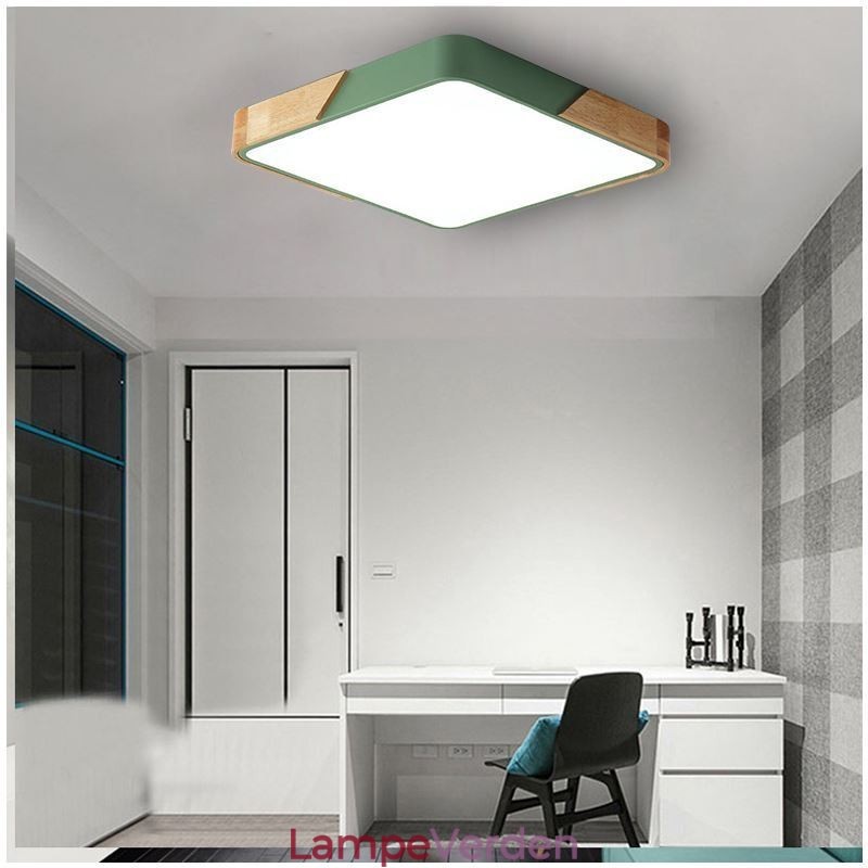 Simpel flush Mount træramme loftslampe Super tynd design lampe Dinging Light