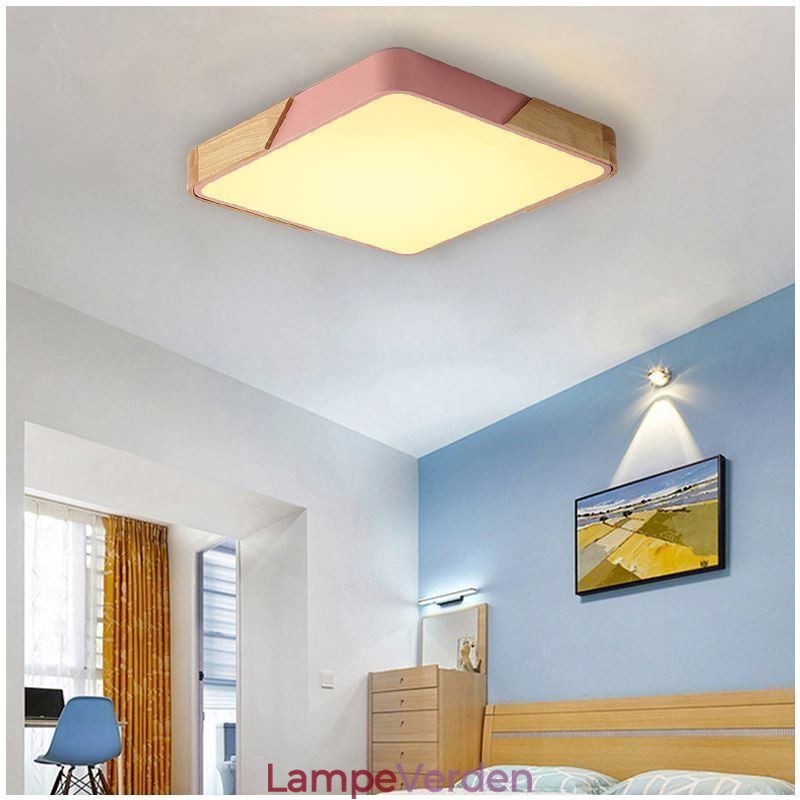 Simpel flush Mount træramme loftslampe Super tynd design lampe Dinging Light